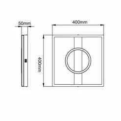 Plafonnier Brilliant Maureen LED Noir, Blanc, 1 lumière