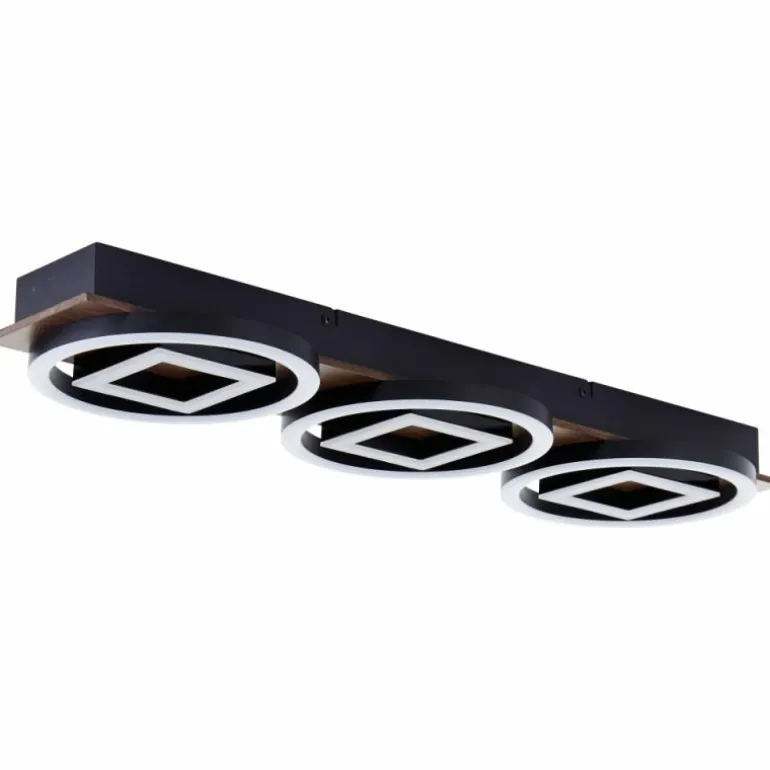 Plafonnier Brilliant Maureen LED Brun, Noir, 1 lumière