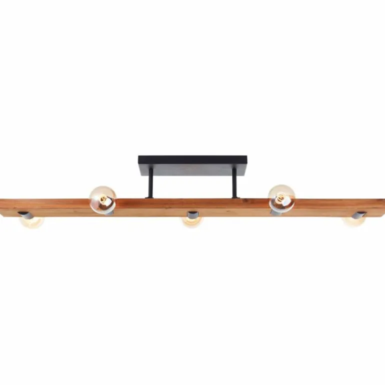 Plafonnier Brilliant Mertes Brun, Noir, 5 lumières