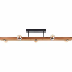 Plafonnier Brilliant Mertes Brun, Noir, 5 lumières