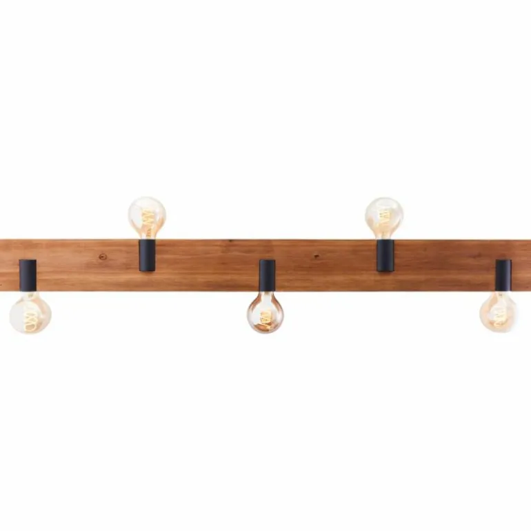 Plafonnier Brilliant Mertes Brun, Noir, 5 lumières