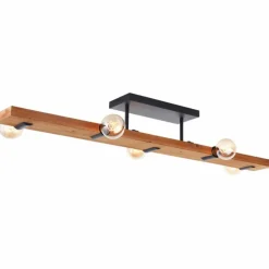 Plafonnier Brilliant Mertes Brun, Noir, 5 lumières