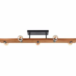 Plafonnier Brilliant Mertes Brun, Noir, 5 lumières