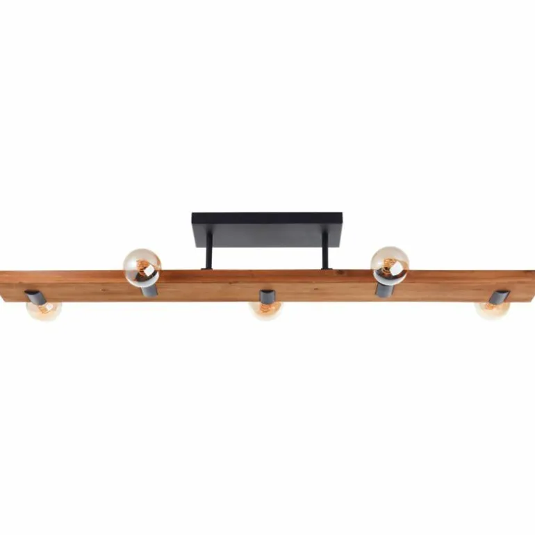 Plafonnier Brilliant Mertes Brun, Noir, 5 lumières