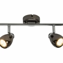 Plafonnier Brilliant MILANO LED Chrome, Noir, 2 lumières