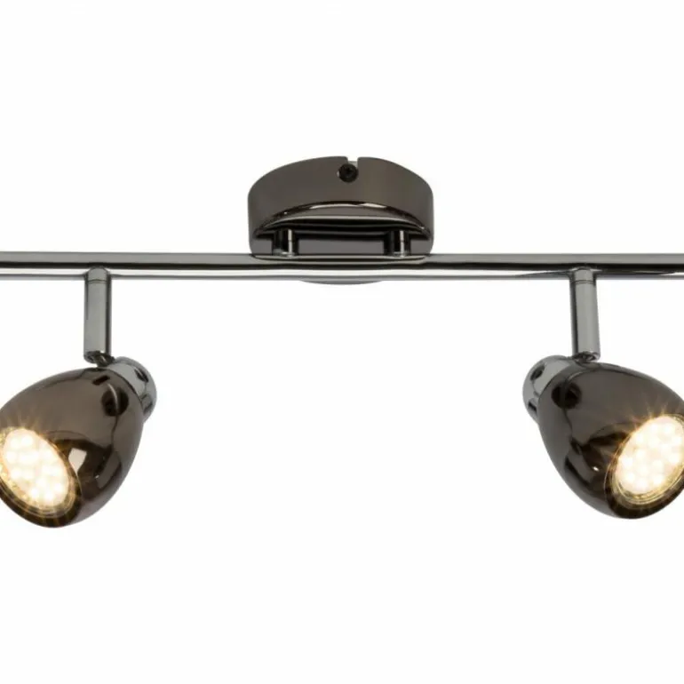 Plafonnier Brilliant MILANO LED Chrome, Noir, 2 lumières