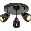 Plafonnier Brilliant MILANO LED Chrome, Noir, 3 lumières