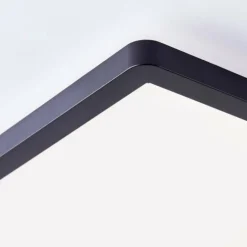 Plafonnier Brilliant Milton LED Noir, 1 lumière