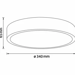 Plafonnier Brilliant Moreen LED Blanc, 1 lumière