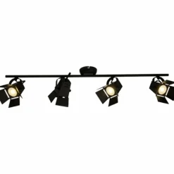 Plafonnier Brilliant Movie LED Noir, 4 lumières