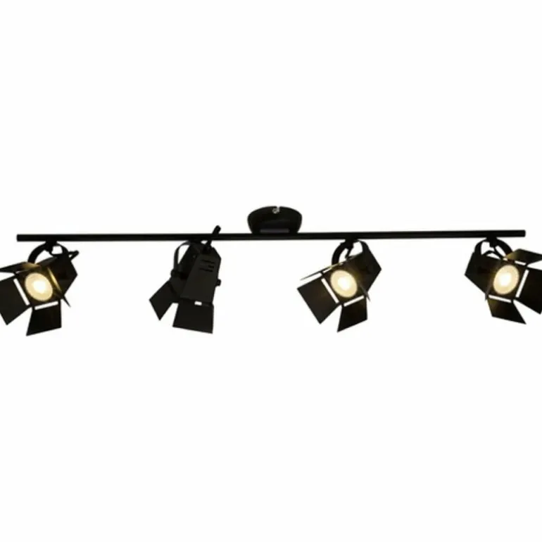 Plafonnier Brilliant Movie LED Noir, 4 lumières