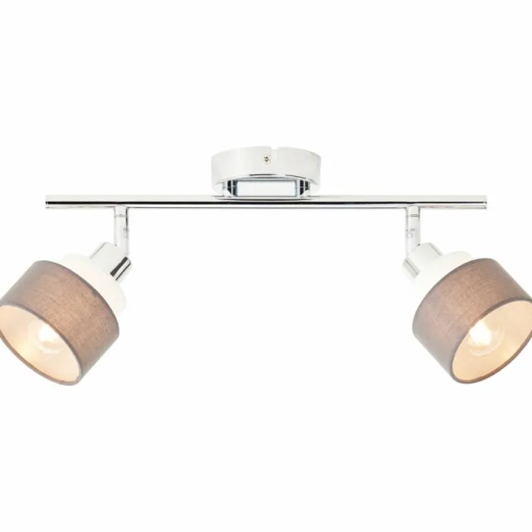 Plafonnier Brilliant Naples Argenté, 2 lumières