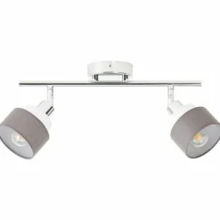 Plafonnier Brilliant Naples Argenté, 2 lumières