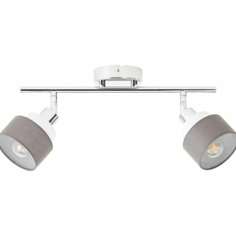 Plafonnier Brilliant Naples Argenté, 2 lumières