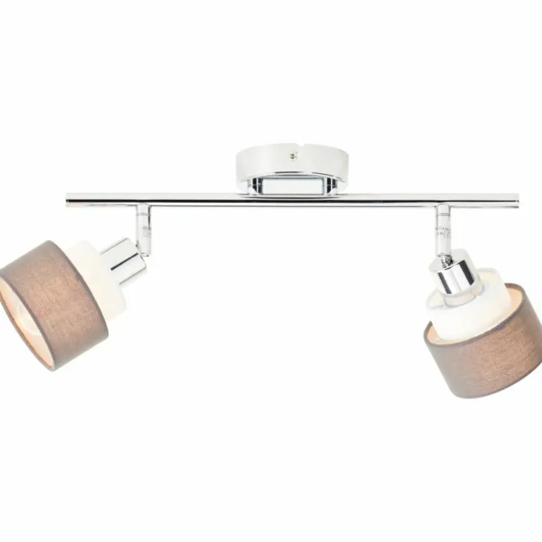 Plafonnier Brilliant Naples Argenté, 2 lumières