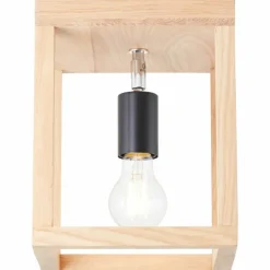 Plafonnier Brilliant Nerea Bois clair, Noir, 1 lumière