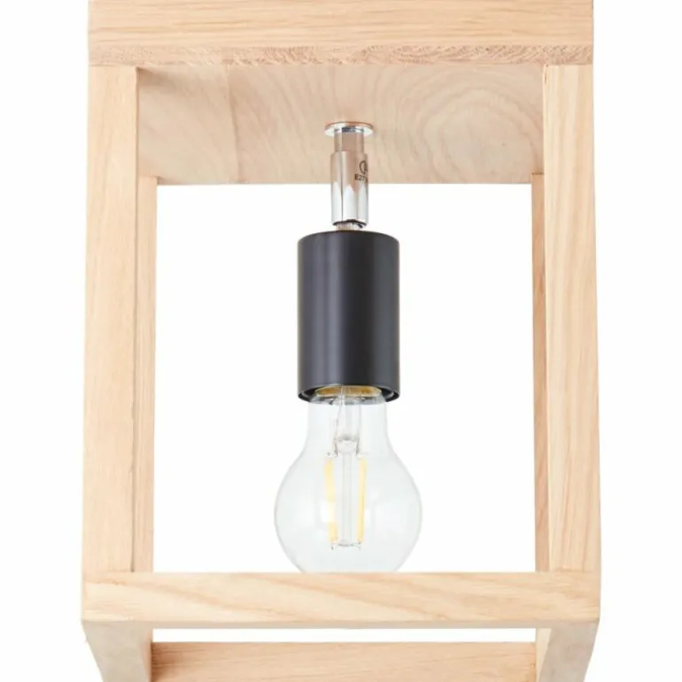 Plafonnier Brilliant Nerea Bois clair, Noir, 1 lumière
