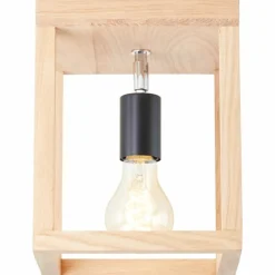 Plafonnier Brilliant Nerea Bois clair, Noir, 1 lumière