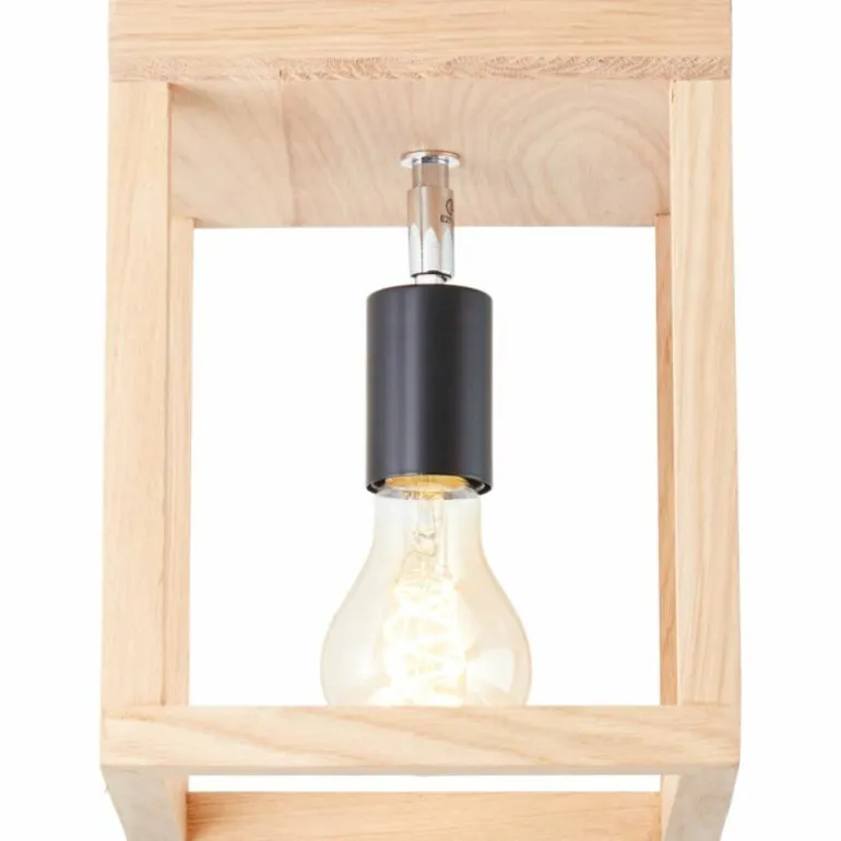 Plafonnier Brilliant Nerea Bois clair, Noir, 1 lumière