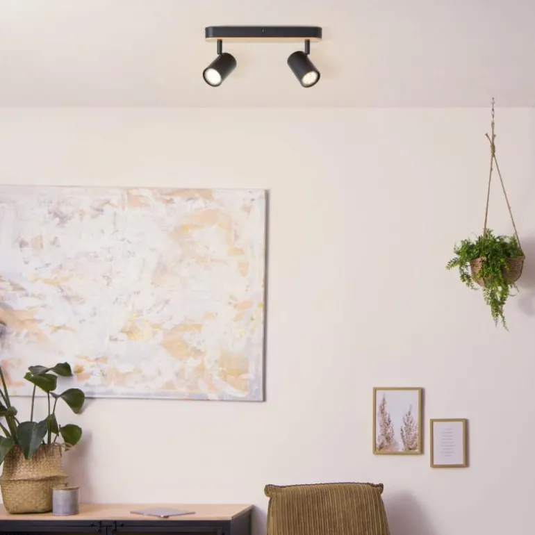 Plafonnier Brilliant Niels Brun, Noir, 2 lumières