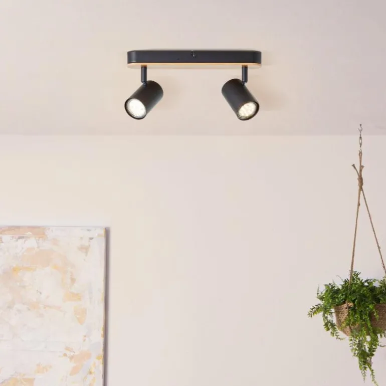 Plafonnier Brilliant Niels Brun, Noir, 2 lumières