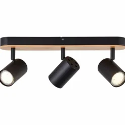 Plafonnier Brilliant Niels Écru, Noir, 3 lumières