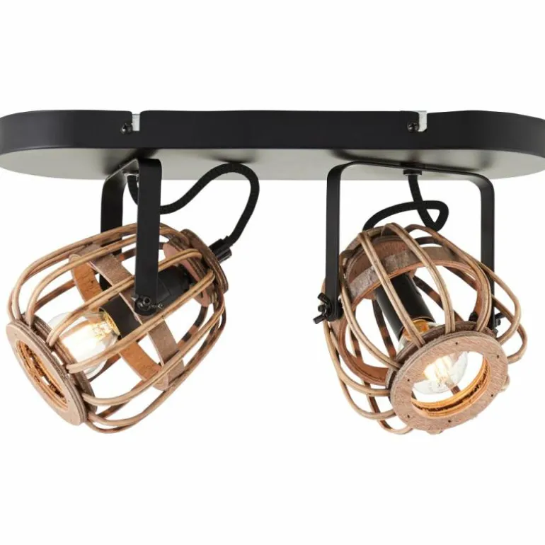 Plafonnier Brilliant Nikka Noir, 2 lumières