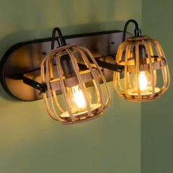 Plafonnier Brilliant Nikka Noir, 2 lumières