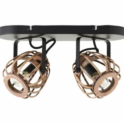Plafonnier Brilliant Nikka Noir, 2 lumières