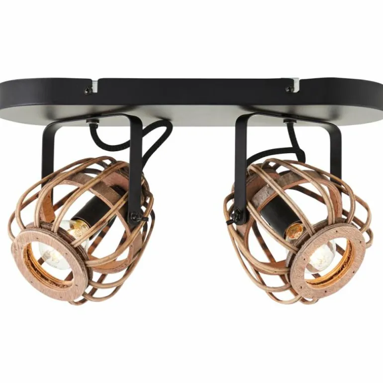 Plafonnier Brilliant Nikka Noir, 2 lumières