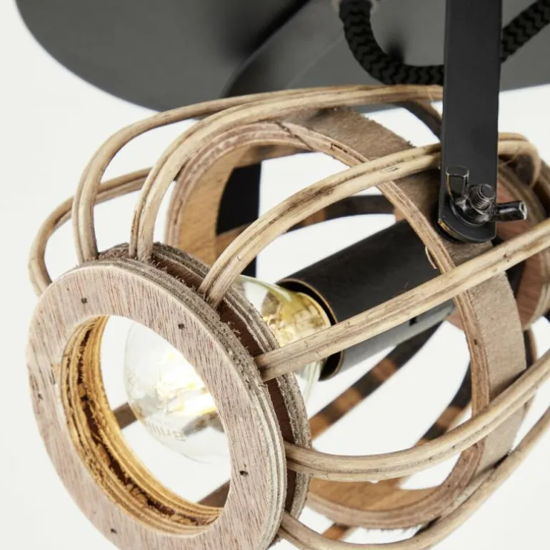 Plafonnier Brilliant Nikka Noir, 4 lumières