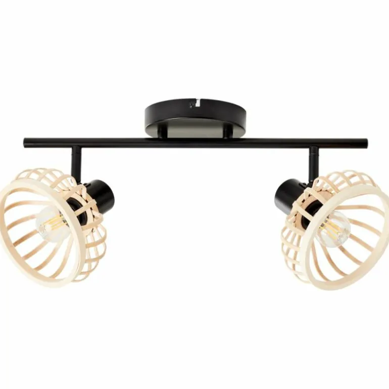 Plafonnier Brilliant Norah Noir, 2 lumières