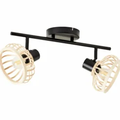 Plafonnier Brilliant Norah Noir, 2 lumières