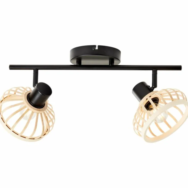 Plafonnier Brilliant Norah Noir, 2 lumières