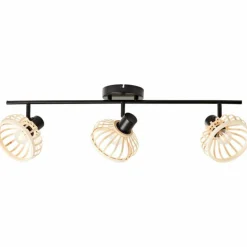 Plafonnier Brilliant Norah Noir, 3 lumières