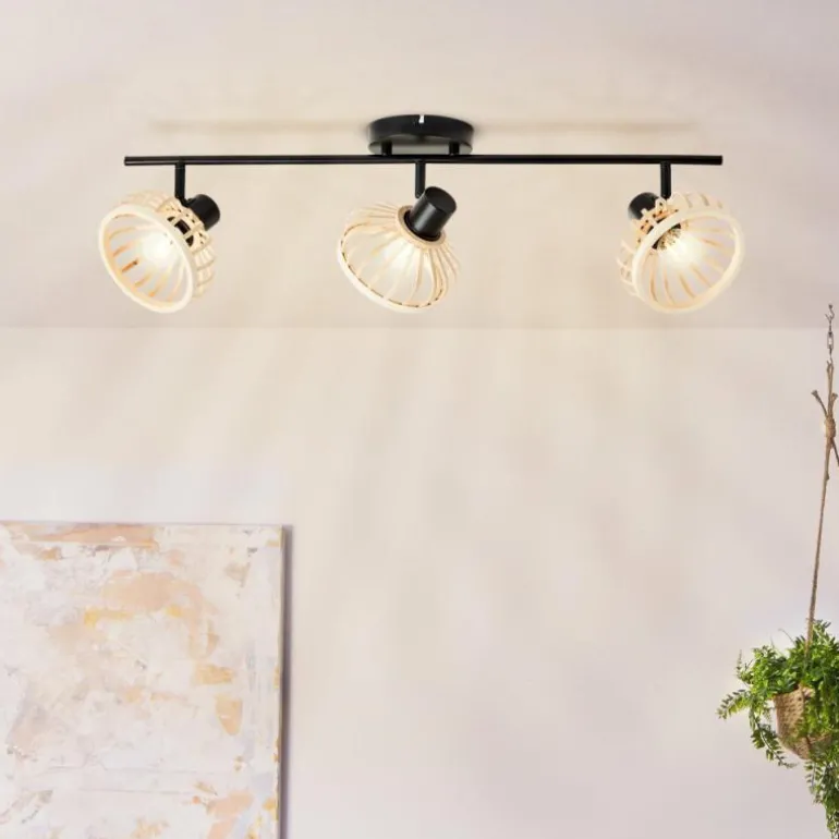 Plafonnier Brilliant Norah Noir, 3 lumières