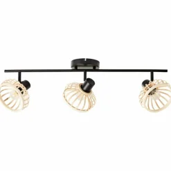 Plafonnier Brilliant Norah Noir, 3 lumières