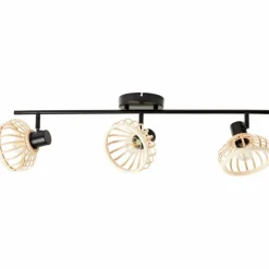 Plafonnier Brilliant Norah Noir, 3 lumières