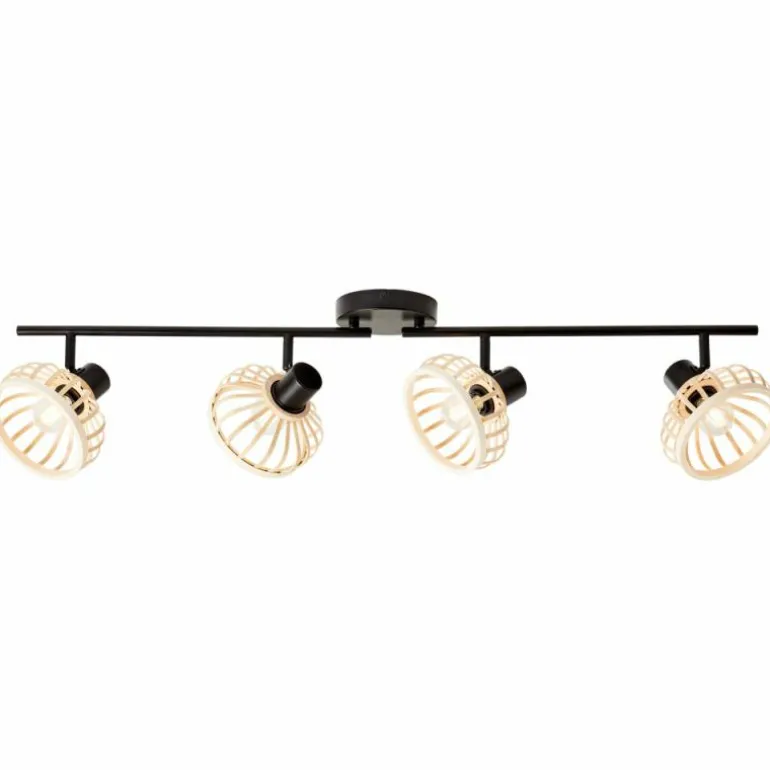 Plafonnier Brilliant Norah Noir, 4 lumières