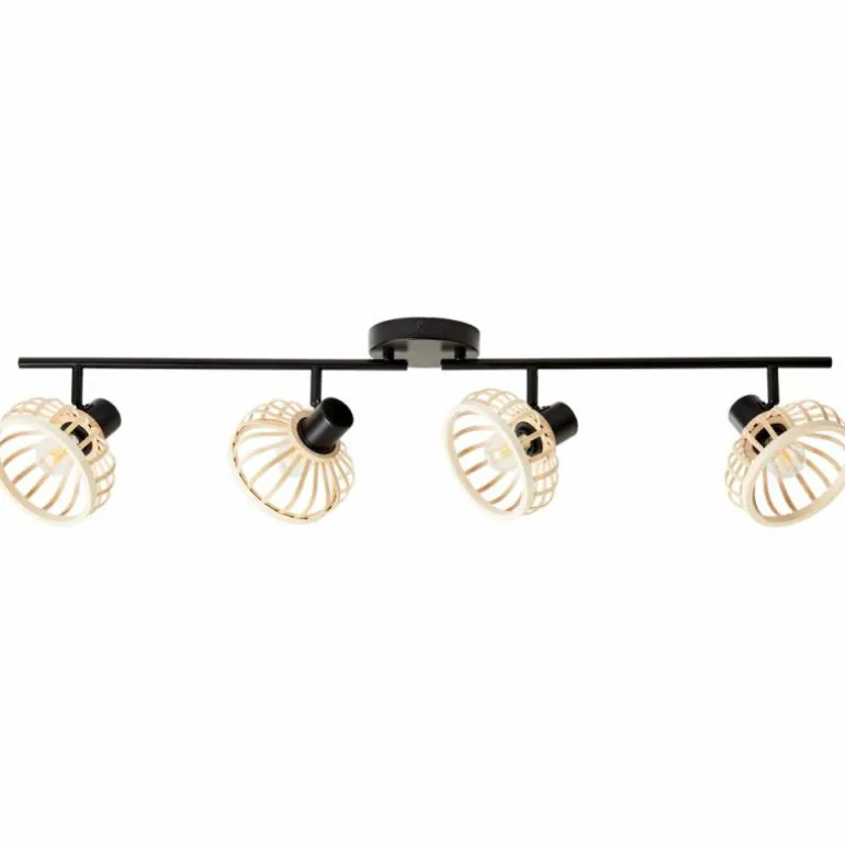 Plafonnier Brilliant Norah Noir, 4 lumières