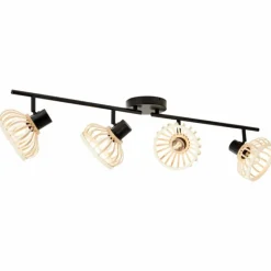 Plafonnier Brilliant Norah Noir, 4 lumières