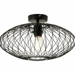 Plafonnier Brilliant Norden Noir, 1 lumière