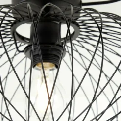 Plafonnier Brilliant Norden Noir, 1 lumière