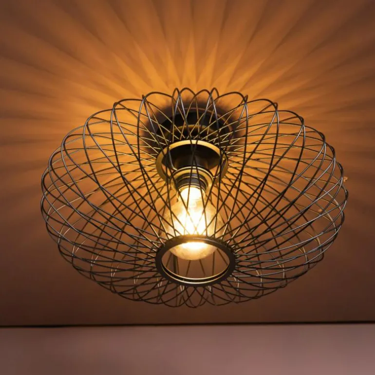 Plafonnier Brilliant Norden Noir, 1 lumière