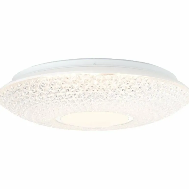 Plafonnier Brilliant Nunya LED Chrome, Blanc, 1 lumière