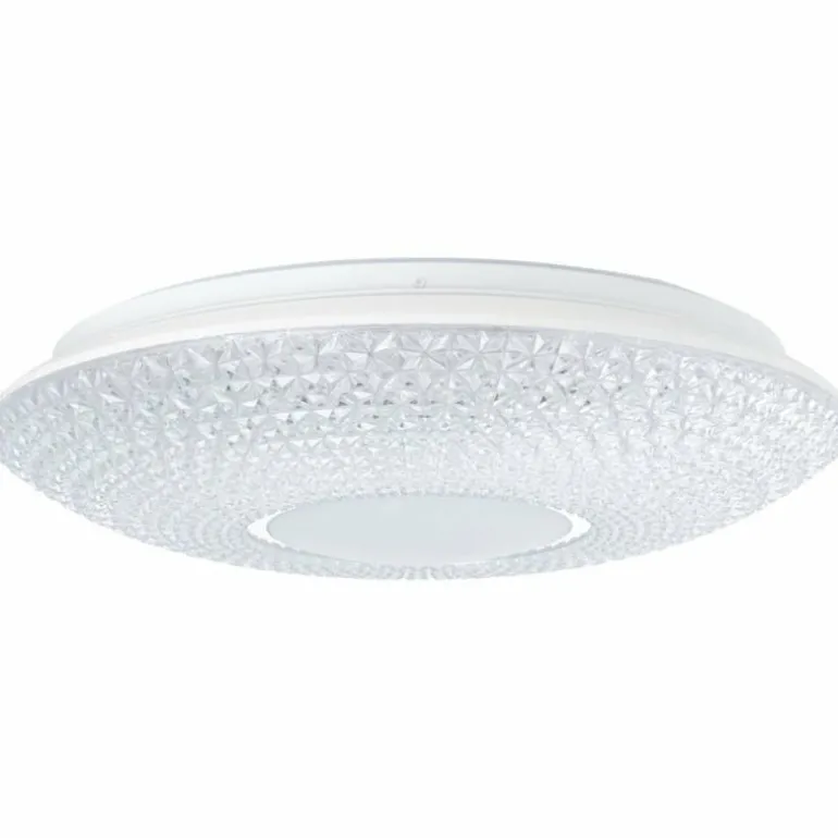 Plafonnier Brilliant Nunya LED Chrome, Blanc, 1 lumière
