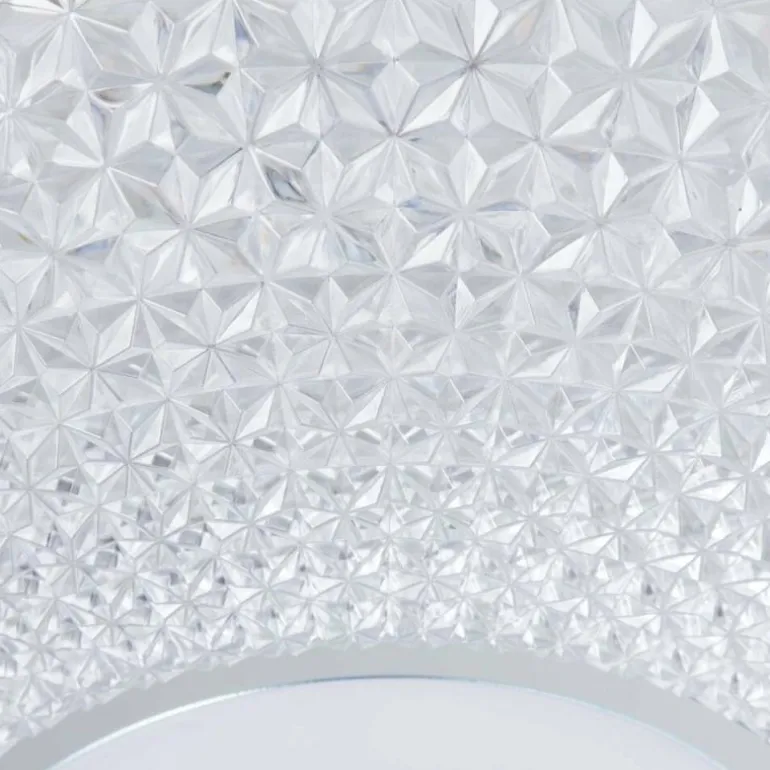 Plafonnier Brilliant Nunya LED Chrome, Blanc, 1 lumière