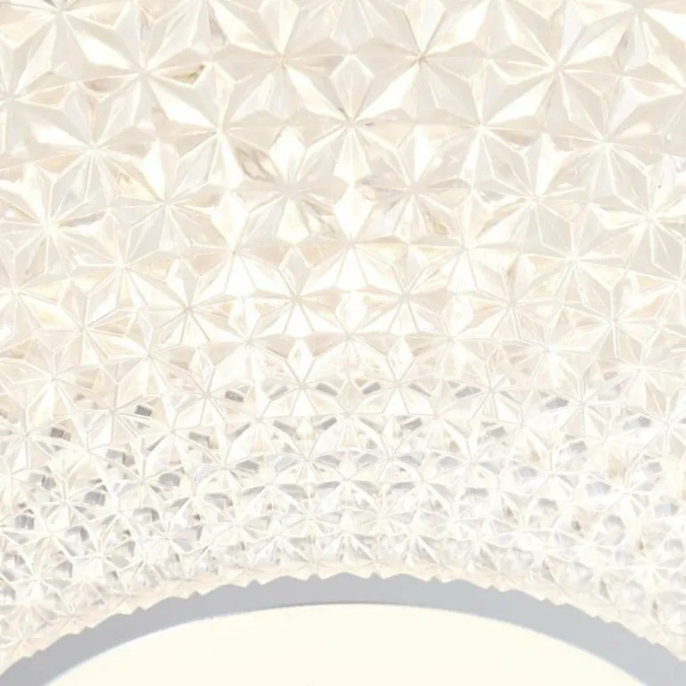 Plafonnier Brilliant Nunya LED Chrome, Blanc, 1 lumière