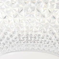 Plafonnier Brilliant Nunya LED Chrome, 1 lumière, Télécommandes