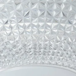 Plafonnier Brilliant Nunya LED Chrome, 1 lumière, Télécommandes